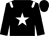 black, white star, white epaulettes
