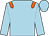 Light blue, orange epaulettes, light blue sleeves, light blue cap