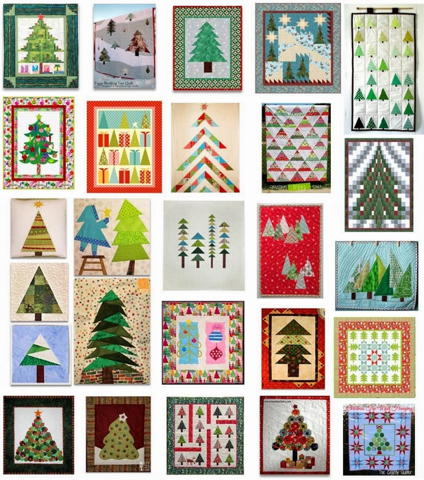 free patterns, Christmas trees, July 2014, quiltinspiration.blogspot.com (619x700, 408Kb)