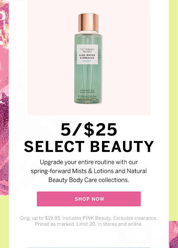 5/$25 Select Beauty