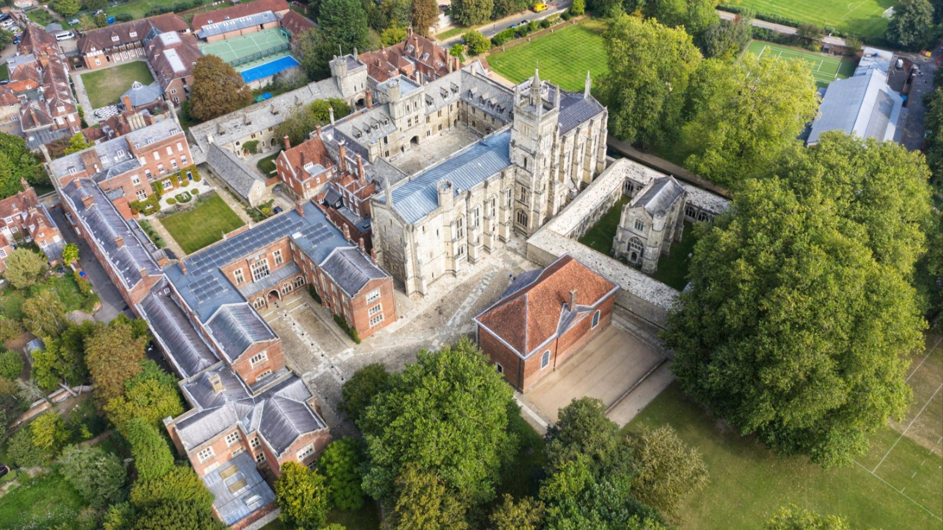 Winchester College arial image