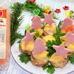 Шампиньоны фаршированные "Новогодние"