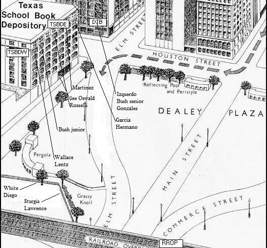 Emplacements des tireurs de Dealey Plaza-1