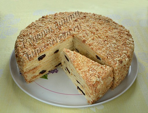 торт сметанник без яиц и масла