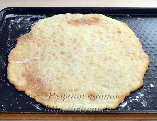 корж выпеченный на противне