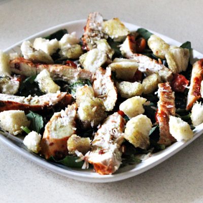 Салат “Цезарь” с шпинатом - рецепт с фото Салат “Цезарь” с шпинатом - рецепт с фото