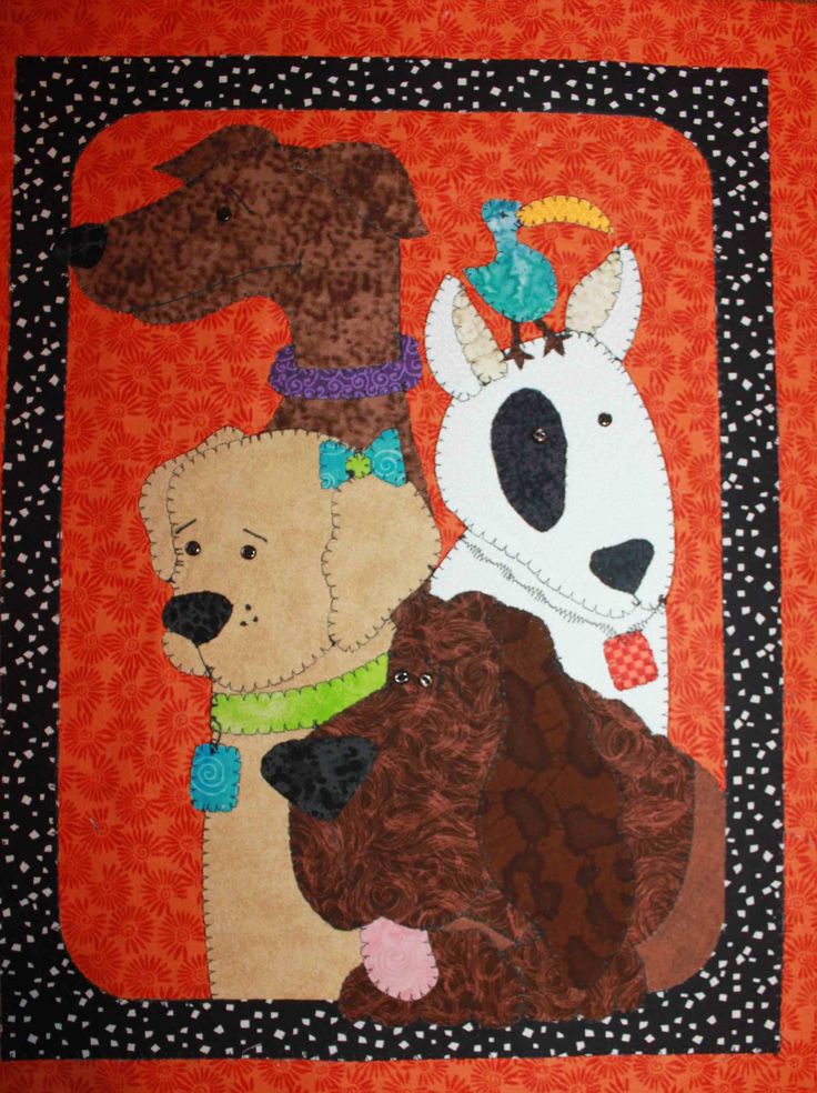 Dogs Quilted Wall Hanging