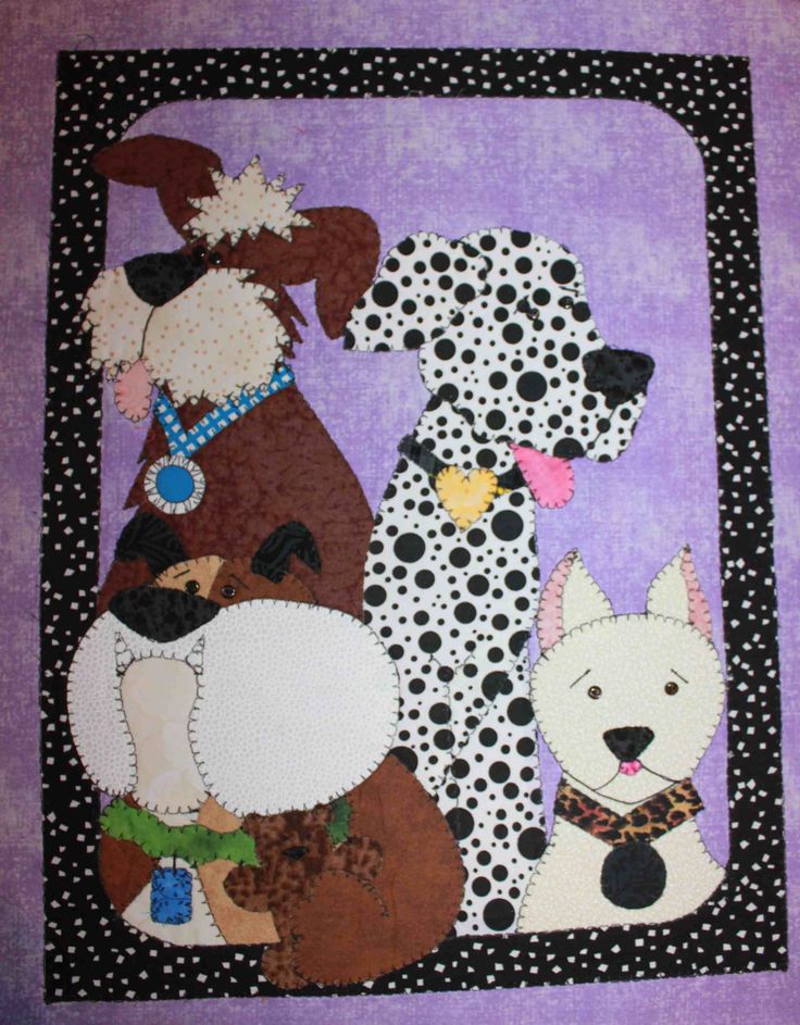 Dogs Quilted Wall Hanging