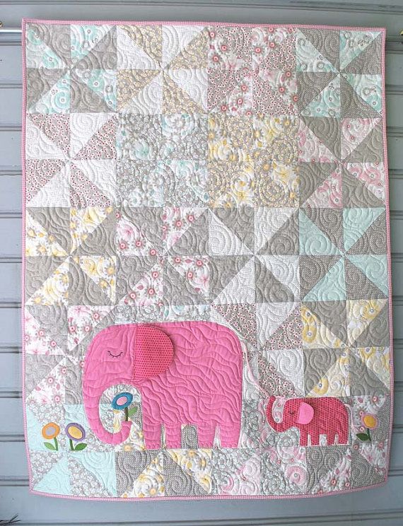 E is for Elephant Quilt Pattern by Pipersgirls on Etsy, $10.95