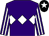 Purple, white triple diamond, striped sleeves, black cap, white star