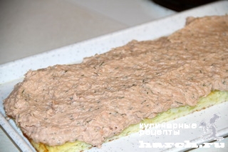 Кабачковые пирожные с рыбным кремом Кабачковые пирожные с рыбным кремом