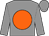 Grey, orange disc, grey cap