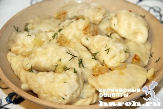 Бабушкины вареники с фаршем и сырым картофелем Бабушкины вареники с фаршем и сырым картофелем