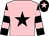 Pink, black star, black and pink hooped sleeves, black cap, pink star
