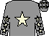 Grey, beige star, grey sleeves, beige stars and stars on cap