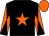 Black, orange star, orange and black diabolo on sleeves, orange cap