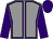Grey, purple seams, sleeves and cap