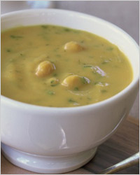 Суп фасолевый с сыром