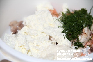 Кабачковые пирожные с рыбным кремом Кабачковые пирожные с рыбным кремом