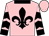 PINK, BLACK Fleur de Lys, collar and cuffs, chevrons on sleeves