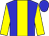Blue, yellow stripe, yellow, blue hoop sleeves,  cap