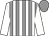 White, grey striped, white sleeves, grey cap