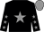 Black, grey star, black sleeves, grey stars and cap