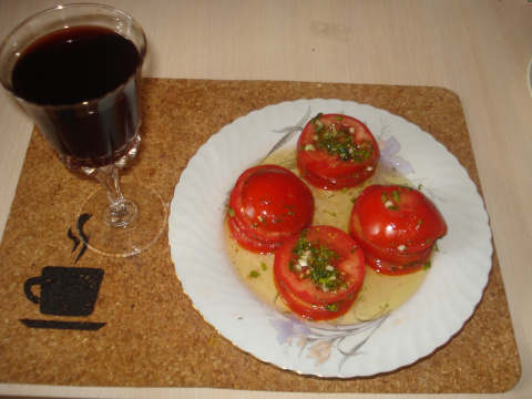 Маринованные помидоры за пол-часа ("Курсы быстрой готовки") Маринованные помидоры за пол-часа ("Курсы быстрой готовки")