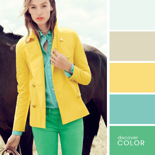 26 идеальных сочетаний цветов в гардеробе  мода, одежда, цвета