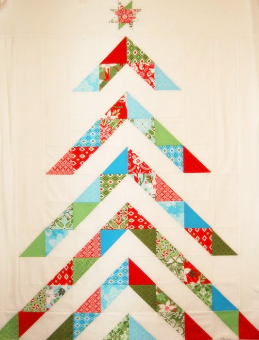 Moda bakeshop oh, christmas tree quilt tutorial (534x700, 201Kb)