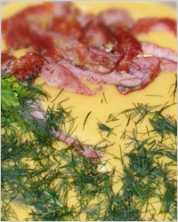 Сырный суп с копчёностями