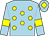 Light blue, yellow spots, armlets and diamond on cap