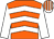Orange & white chevrons, white sleeves, striped cap