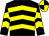 Black & yellow chevrons, quartered cap