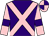Purple, pink cross belts, pink sleeves, purple armlets, quartered cap