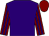 Purple, maroon and purple striped sleeves, maroon cap