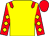 Yellow, red epaulets, red sleeves, yellow diamonds, red cap