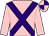 Pink, purple cross belts, quartered cap