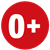 Знак 0+. 0+ Логотип. Значок 0+ на прозрачном фоне. Возраст 0+.