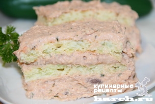 Кабачковые пирожные с рыбным кремом Кабачковые пирожные с рыбным кремом