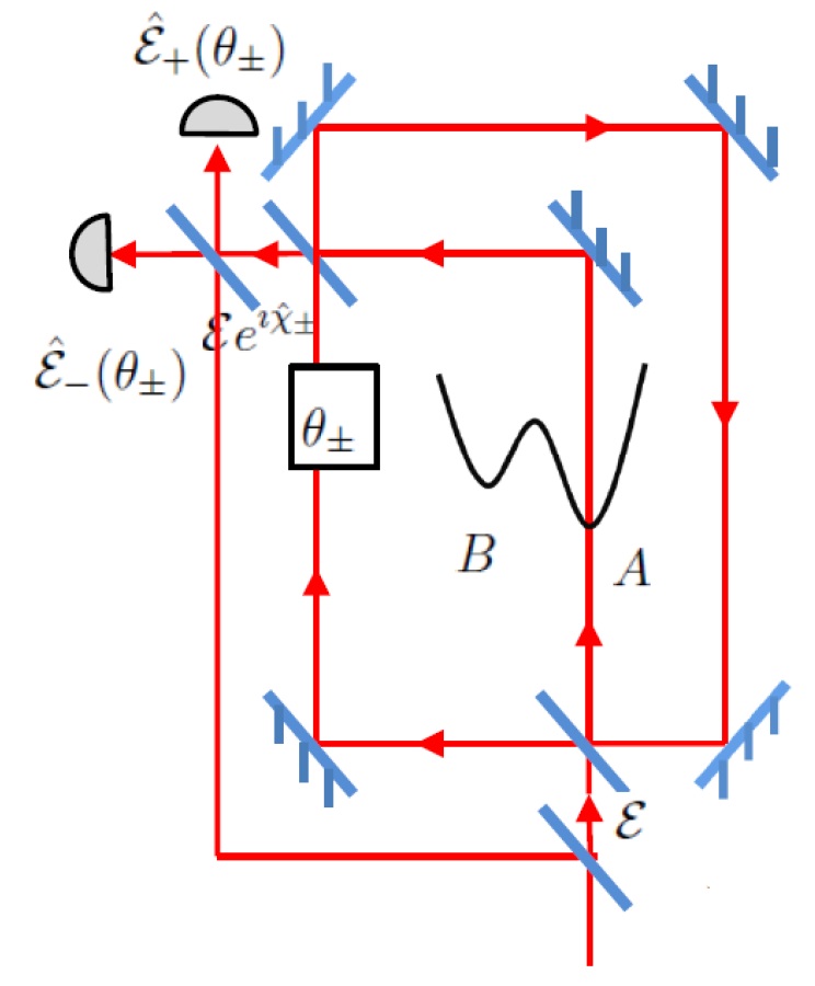 Рисунок 3. Схема когерентной интерферометрической обратной связи, усиленной измерениями.