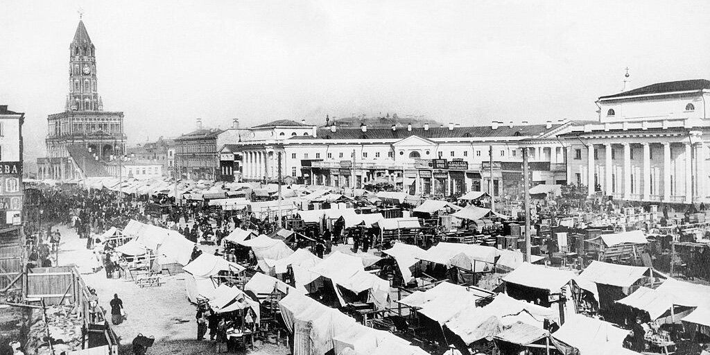 Рынок на Большой Сухаревской площади. 1900–1907 годы