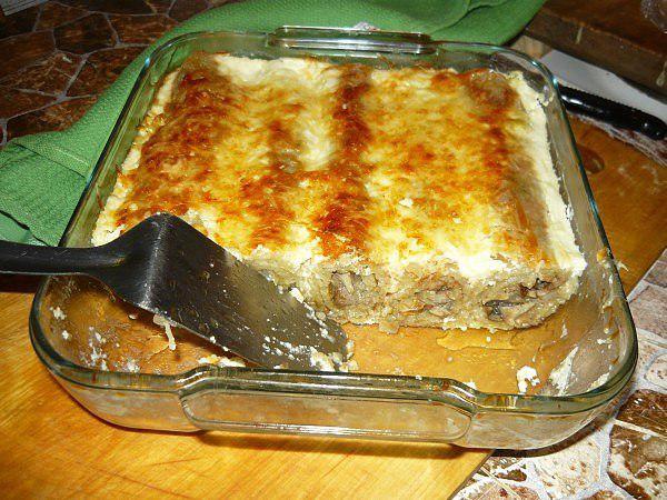 Вкусная картофельно-грибная запеканка,приготовленная в духовке
